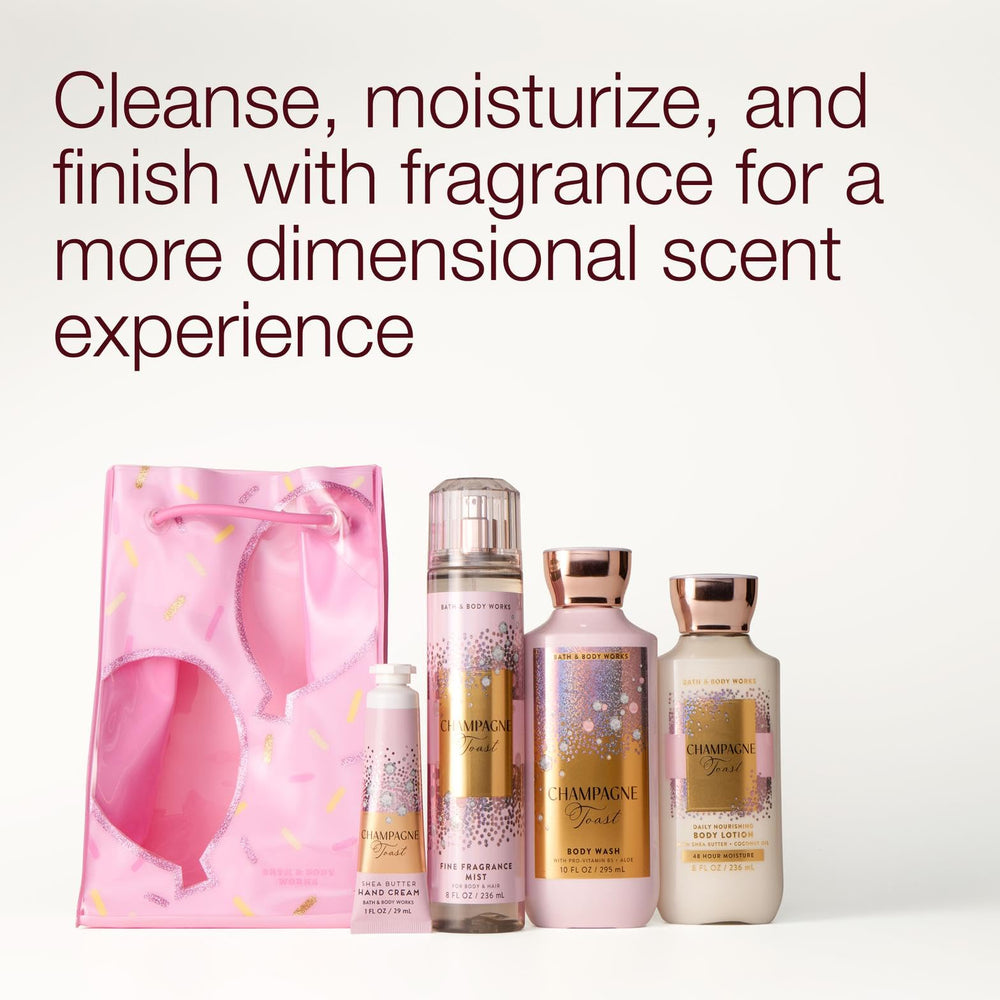Gift set box of Bath & Body Works Champagne Toast, ready for gifting