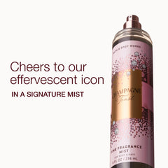Bath & Body Works Champagne Toast spray in action delivering a long lasting fragrance