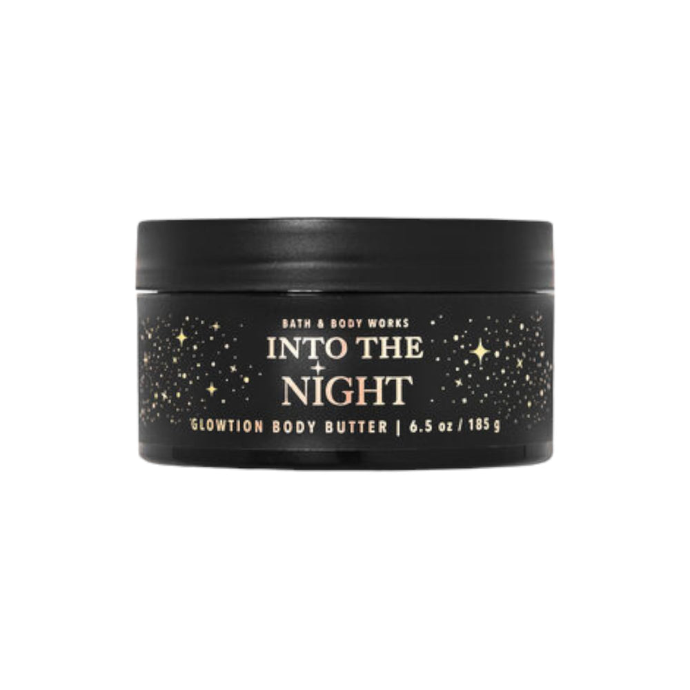 Bath & Body Works crema corporal Into The Night, empaque de 6.5 oz y textura esponjosa.