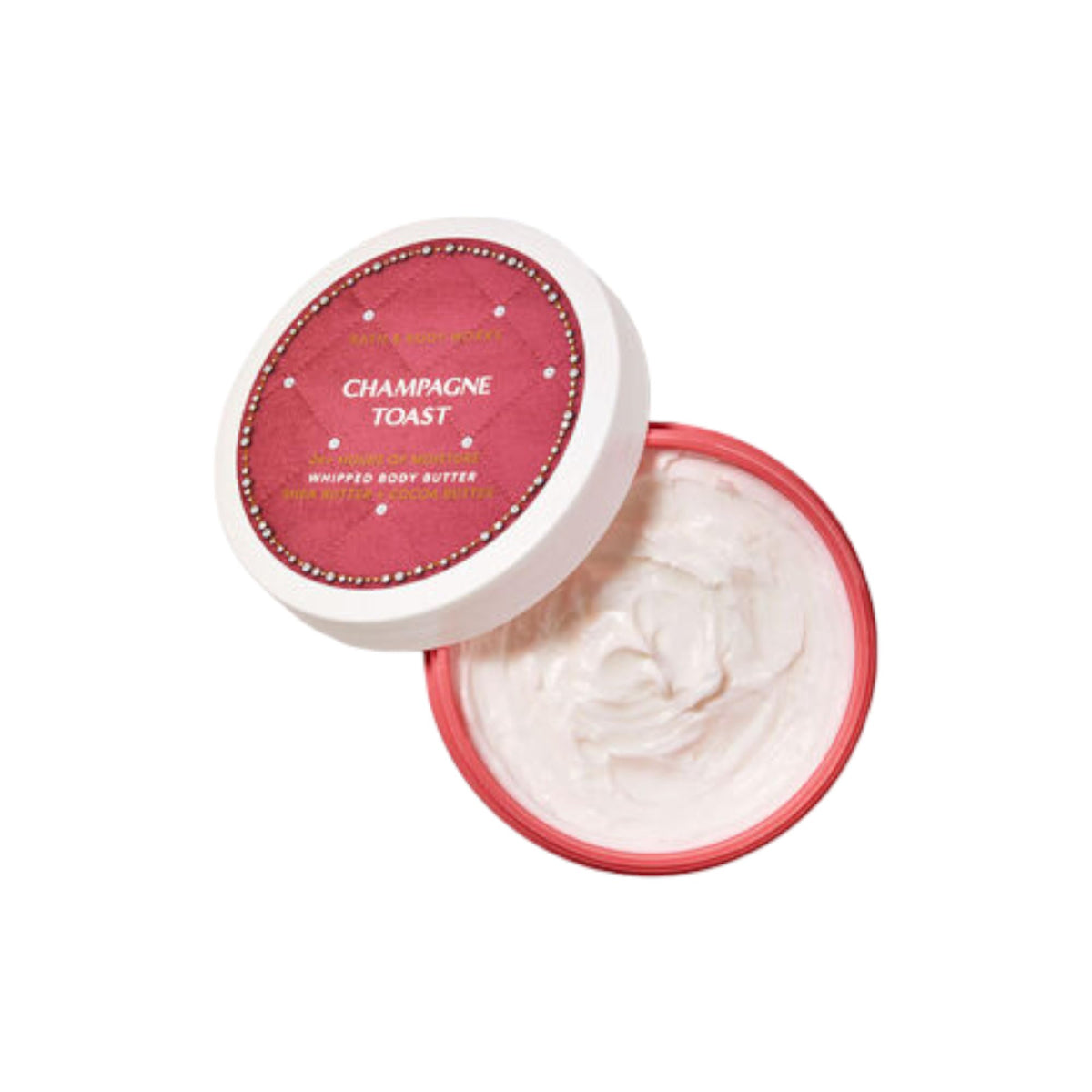 Bath & Body Works Champagne Toast crema corporal: hidratación 24h y brillo suave.