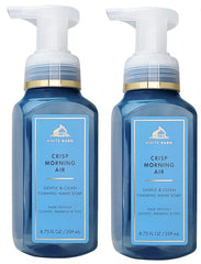 Bath & Body Works Crisp Morning Air jabon espumoso para manos, limpieza suave diaria.