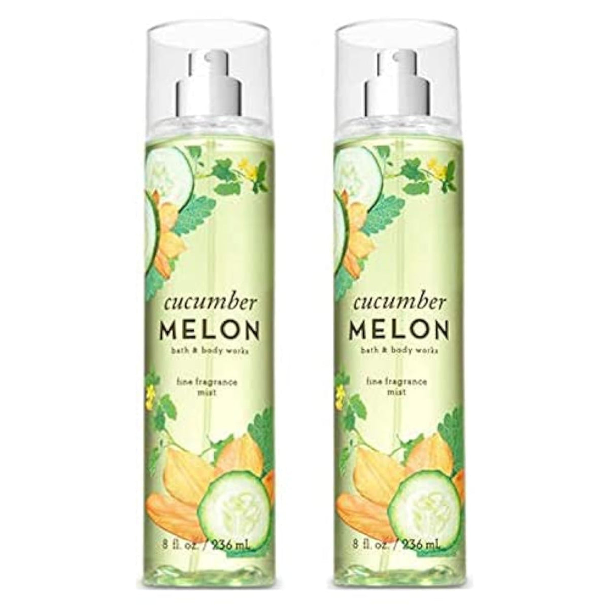 Bath & Body Works Cucumber Melon mist bottle closeup delivers a refreshing fragrance boost.
