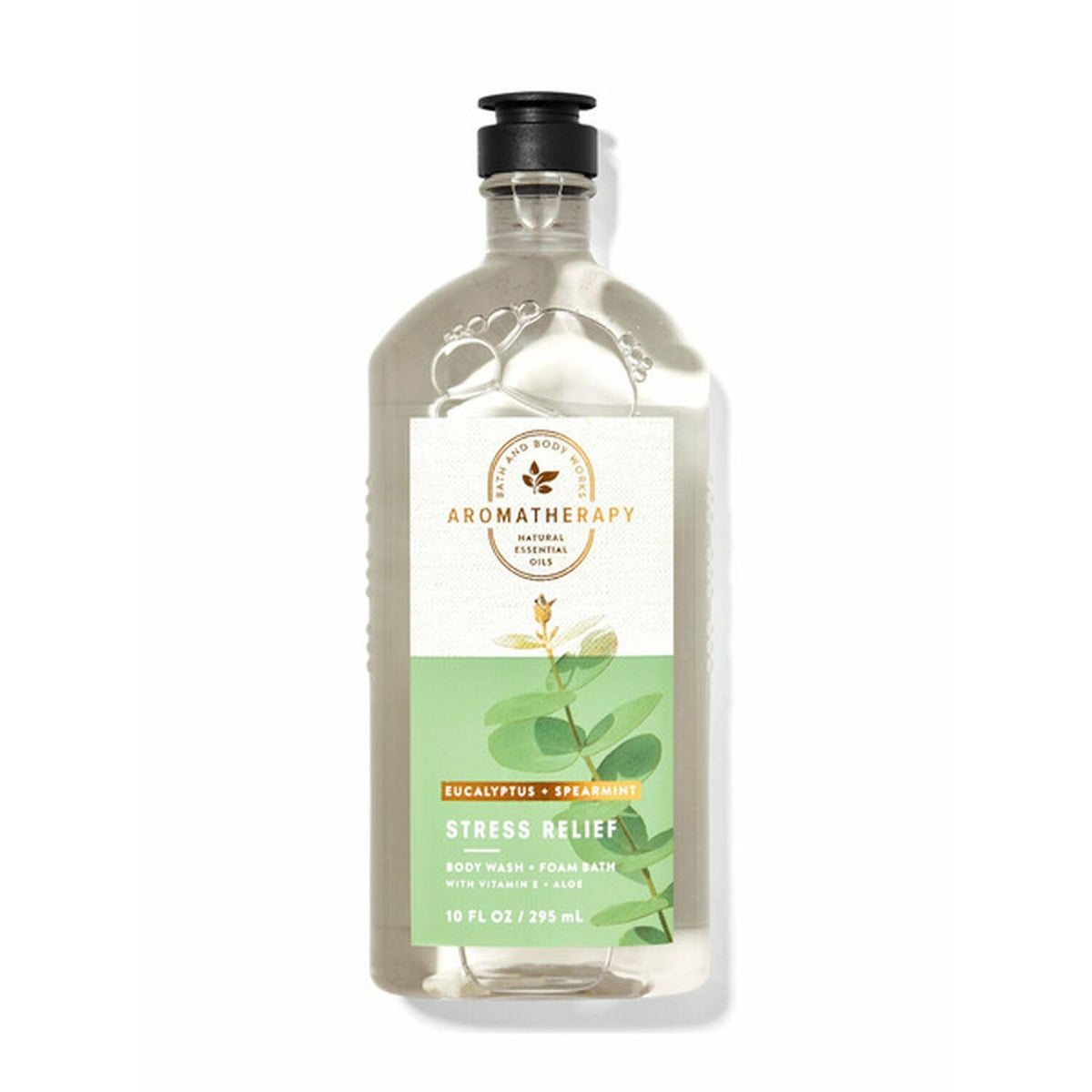 Bath & Body Works gel de ducha eucalipto menta para relajar la mente y nutrir la piel.