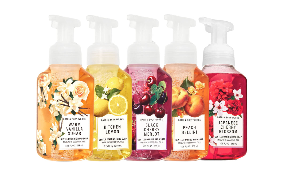 Bath & Body Works Fresh and Bright hand soaps set showcasing gentle foaming formula for daily use