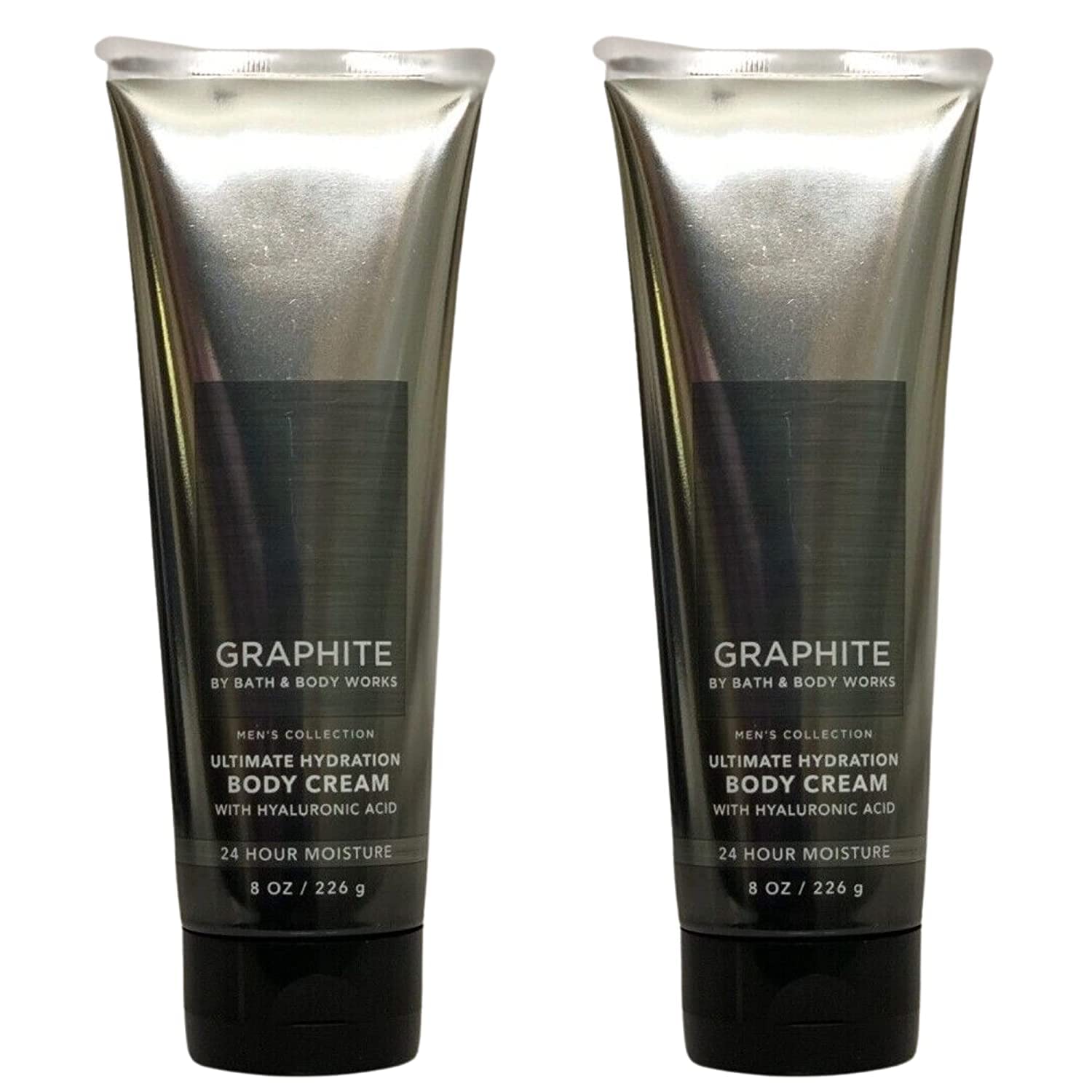 Bath and Body Works Graphite Ultimate Hydration Body Cream bottle for 8 oz packaging