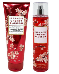 Bath & Body Works Japanese Cherry Blossom Fine Fragrance Mist bottle with lasting floral aroma.