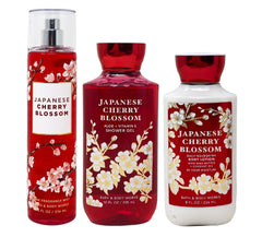 Bath & Body Works Japanese Cherry Blossom trio for a coordinated shower, spray, and moisturize routine.