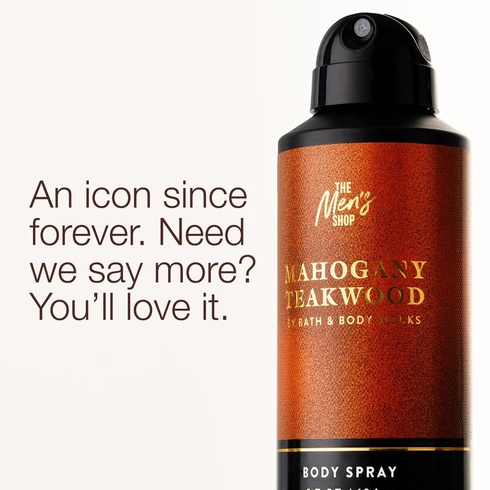Bath & Body Works Mahogany Teakwood spray hand application illustrates quick daily use.