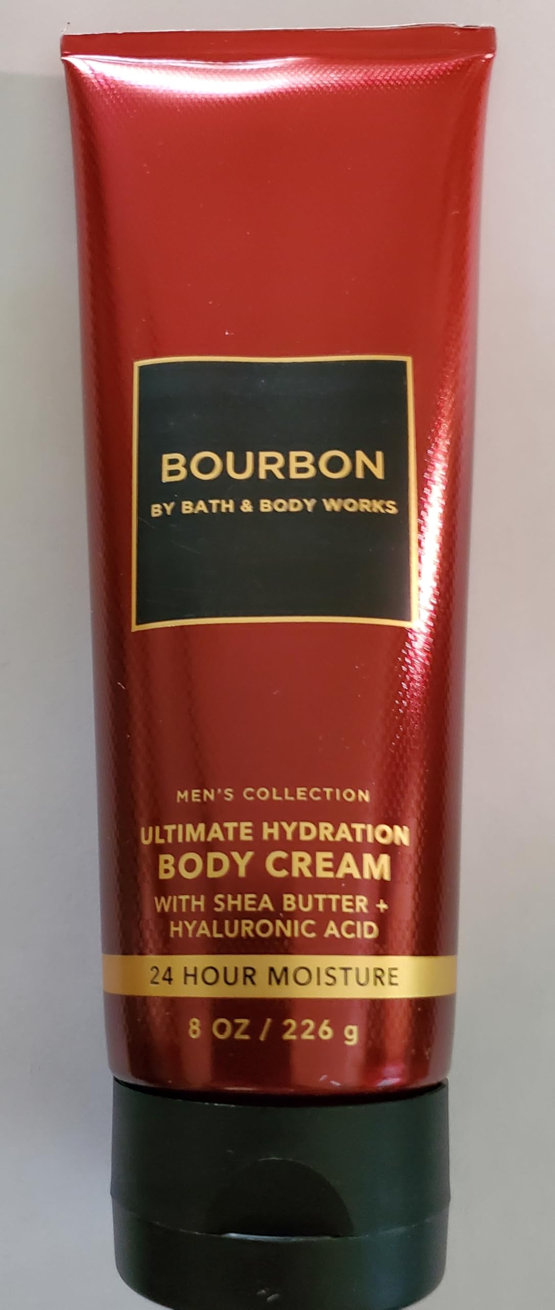 Cream texture close-up from Bath & Body Works Bourbon Cream shows smooth application.