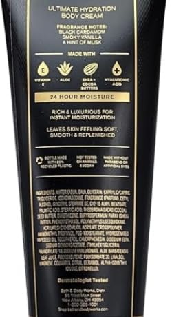 Notas de Noir: cardamomo negro, vainilla ahumada y almizcle.