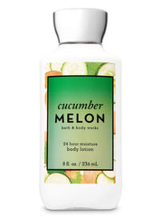 Bath and Body Works Shea Vitamin E Lotion bottle with cucumber melon for long-lasting hydration