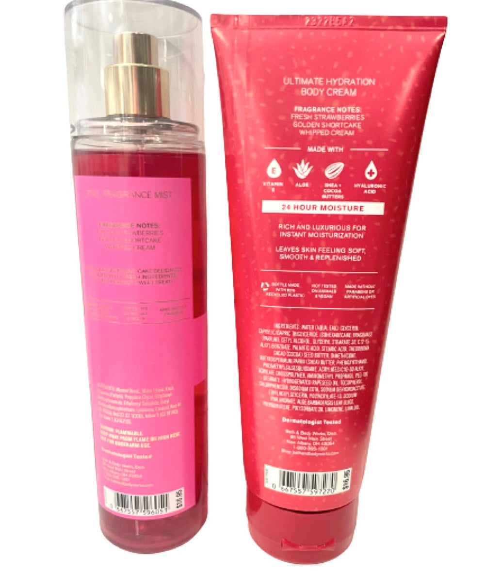 Bath & Body Works Strawberry Pound Cake crema corporal Ultra Shea para hidratación suave