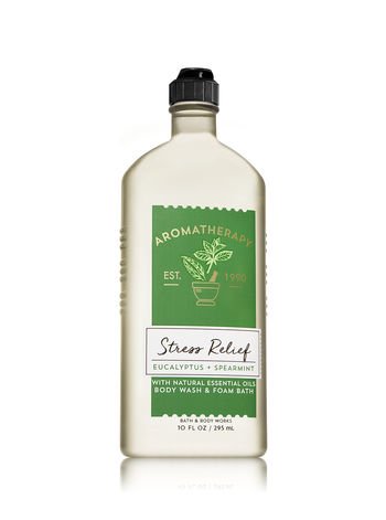 Bath & Body Works Aromatherapy Stress Relief body cream shows rich hydration with shea and hyaluronic acid.