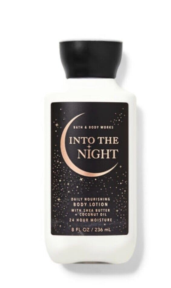 Loción corporal Bath & Body Works Into The Night, set de dos botellas de 8 oz, hidratación duradera.