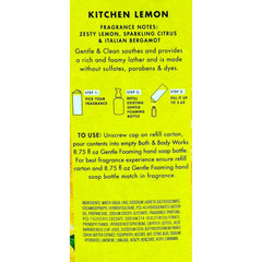 Bath & Body Works Kitchen Lemon espuma suave muestra textura cremosa para lavado de manos