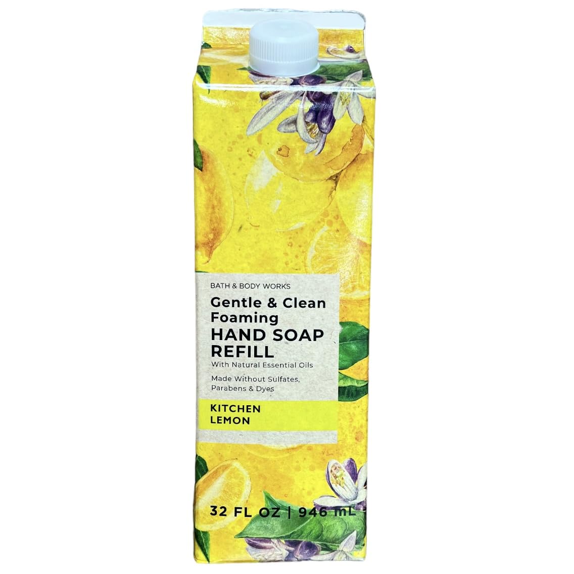 Bath & Body Works Kitchen Lemon relleno botella espumosa, aroma fresco para manos limpias