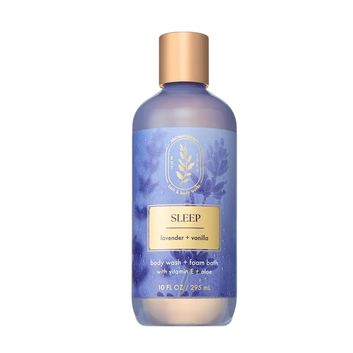 Bath & Body Works lavanda y vainilla: botella de gel de ducha para relajación diaria.