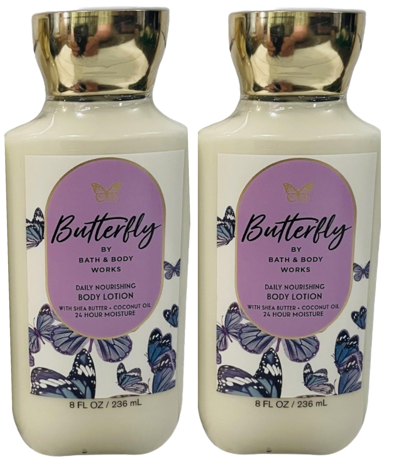 Bath & Body Works Butterfly, textura cremosa, aplicación suave para aroma duradero.