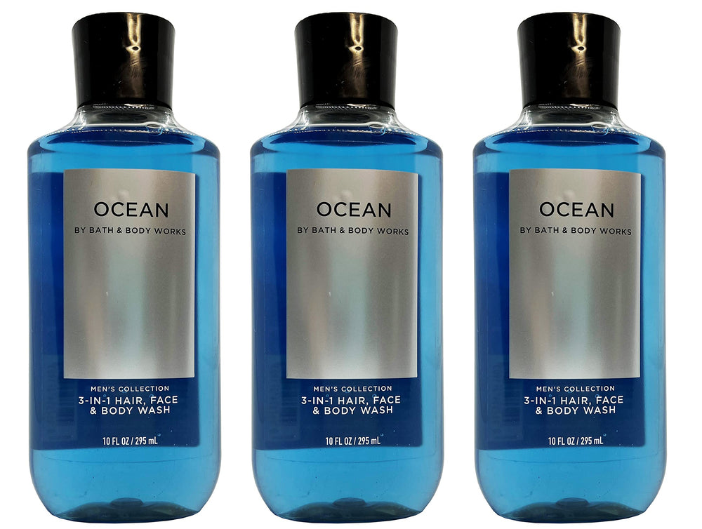 Lot of Bath & Body Works Ocean 3-in-1 wash pack for men, multi-use daily grooming.