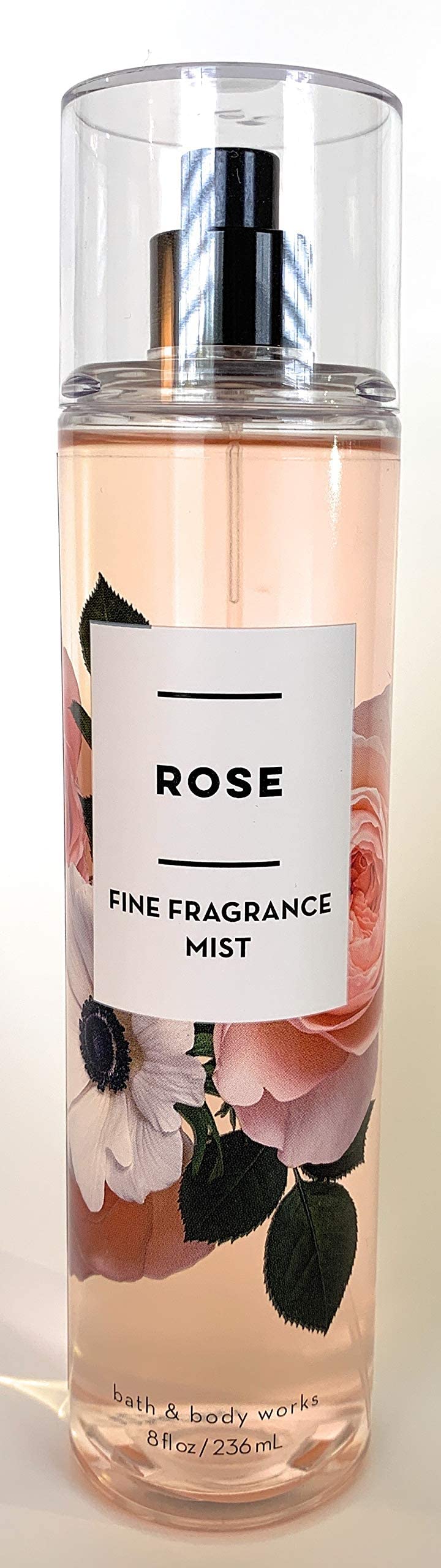 Bath and Body Works Rose Fine Fragrance Mist packaging showcases modern floral labeling for gifting