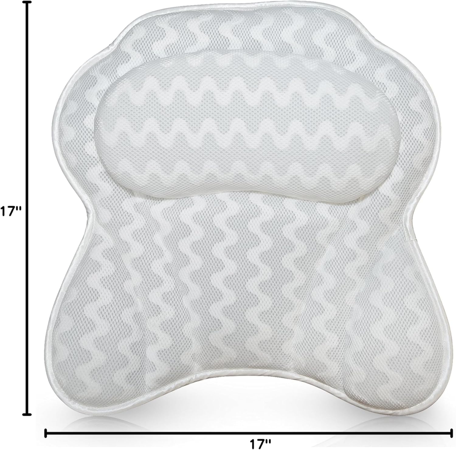 Bath Haven pillow padding cushions shoulders for relaxed soaking.