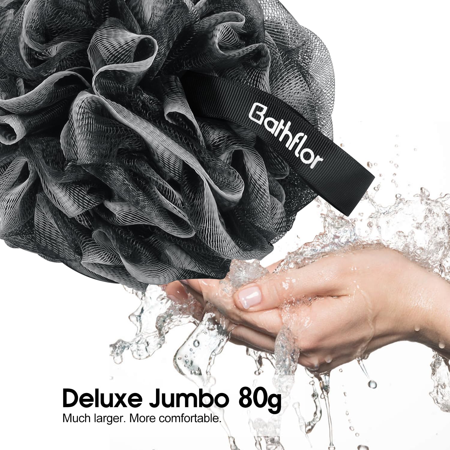Bathflor back scrubber with 17-inch handle reaches hard-to-reach areas
