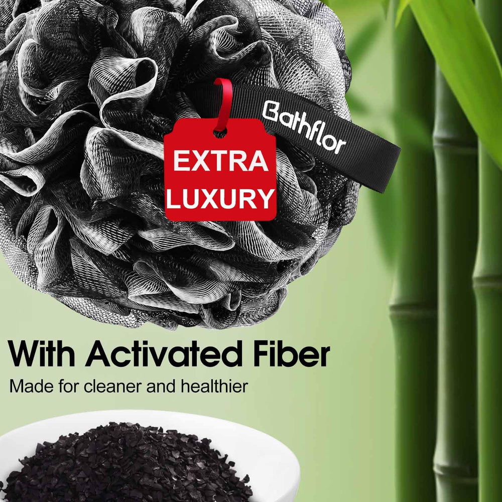 Bathflor 80g loofah close-up highlighting rich lather
