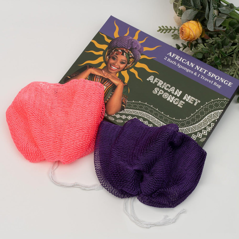 Bathway esponja de red africana para viaje, ideal para gimnasio