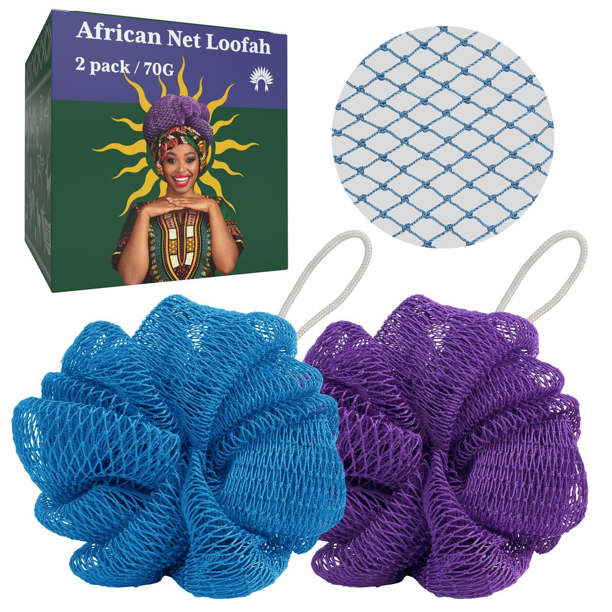Bathway esponja lufa red africana para uso diario en la ducha.