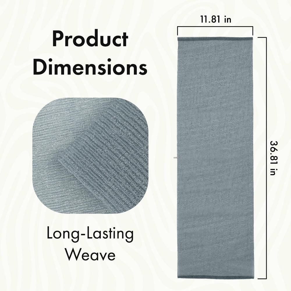 Bathway Exfoliating Washcloth full-body coverage helps reach every area easily.