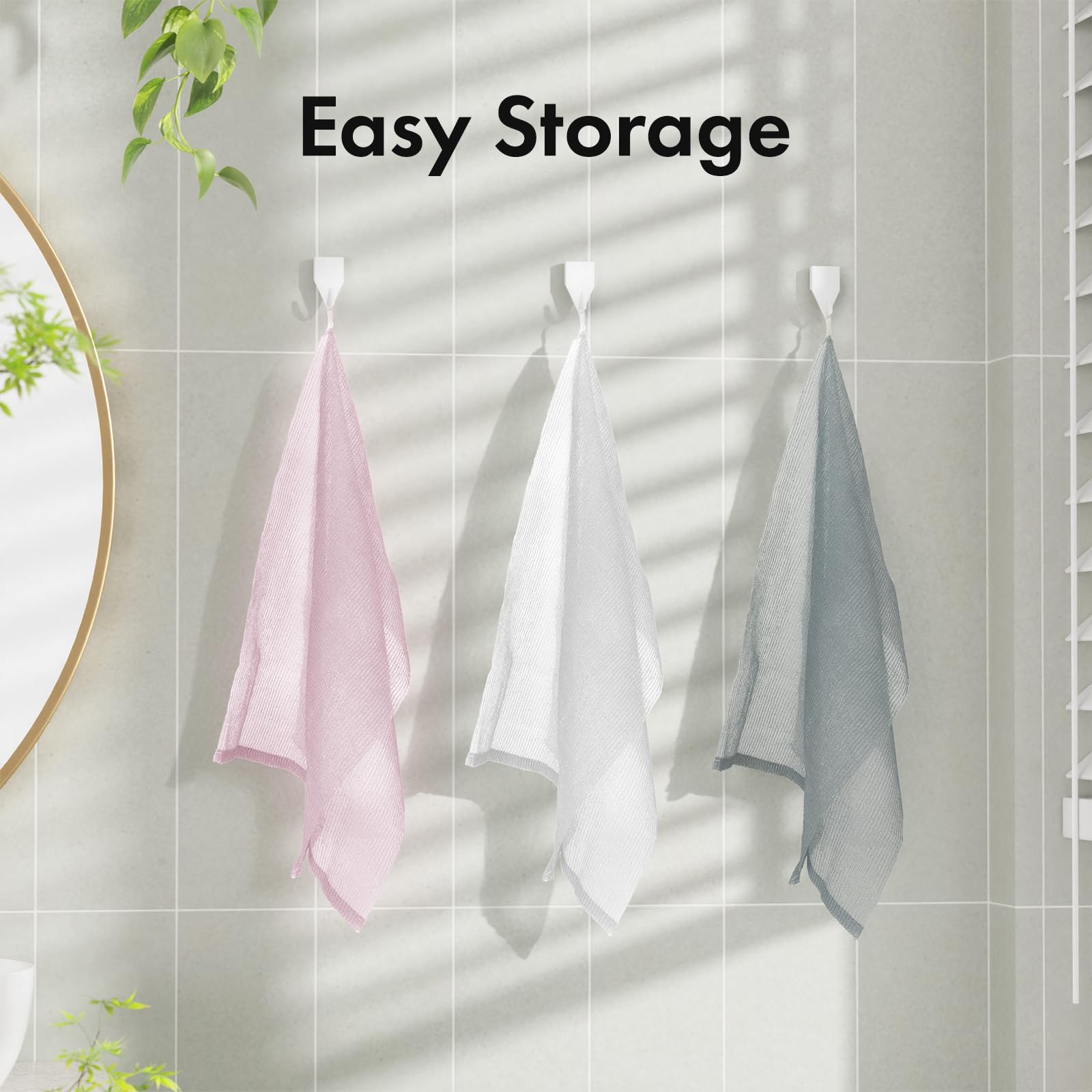 Bathway Exfoliating Washcloth quick-drying fabric keeps it fresh between uses.