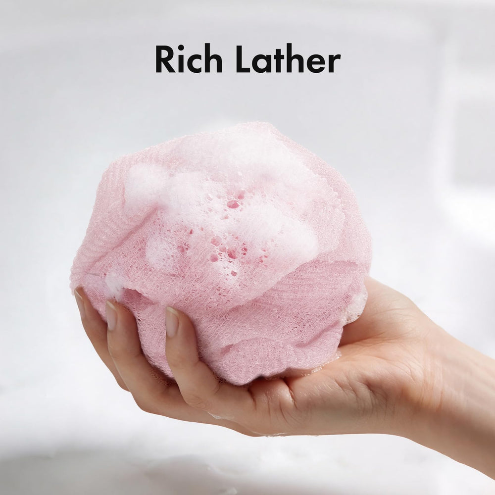 Bathway Exfoliating Washcloth rich lather creates creamy foam with any soap.