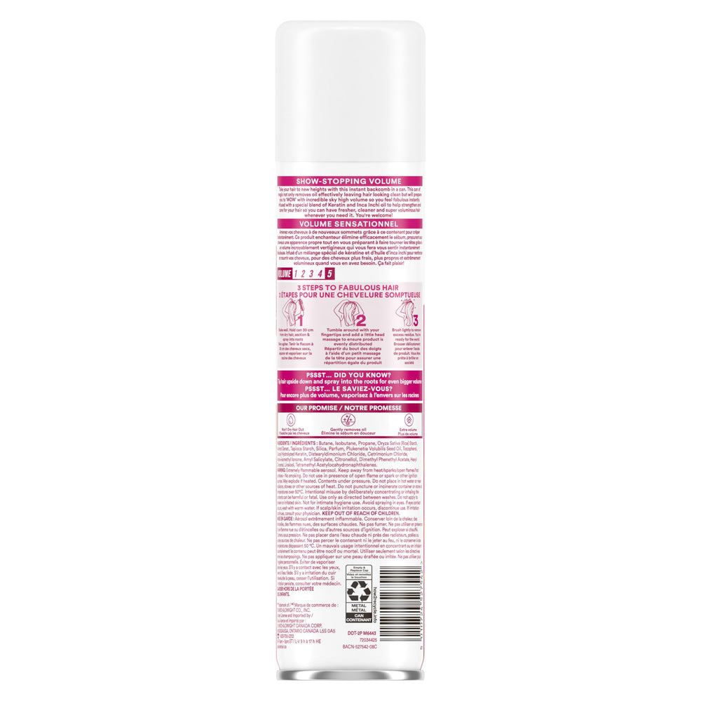 Batiste XXL Volume: aplicación rápida para refrescar el peinado.