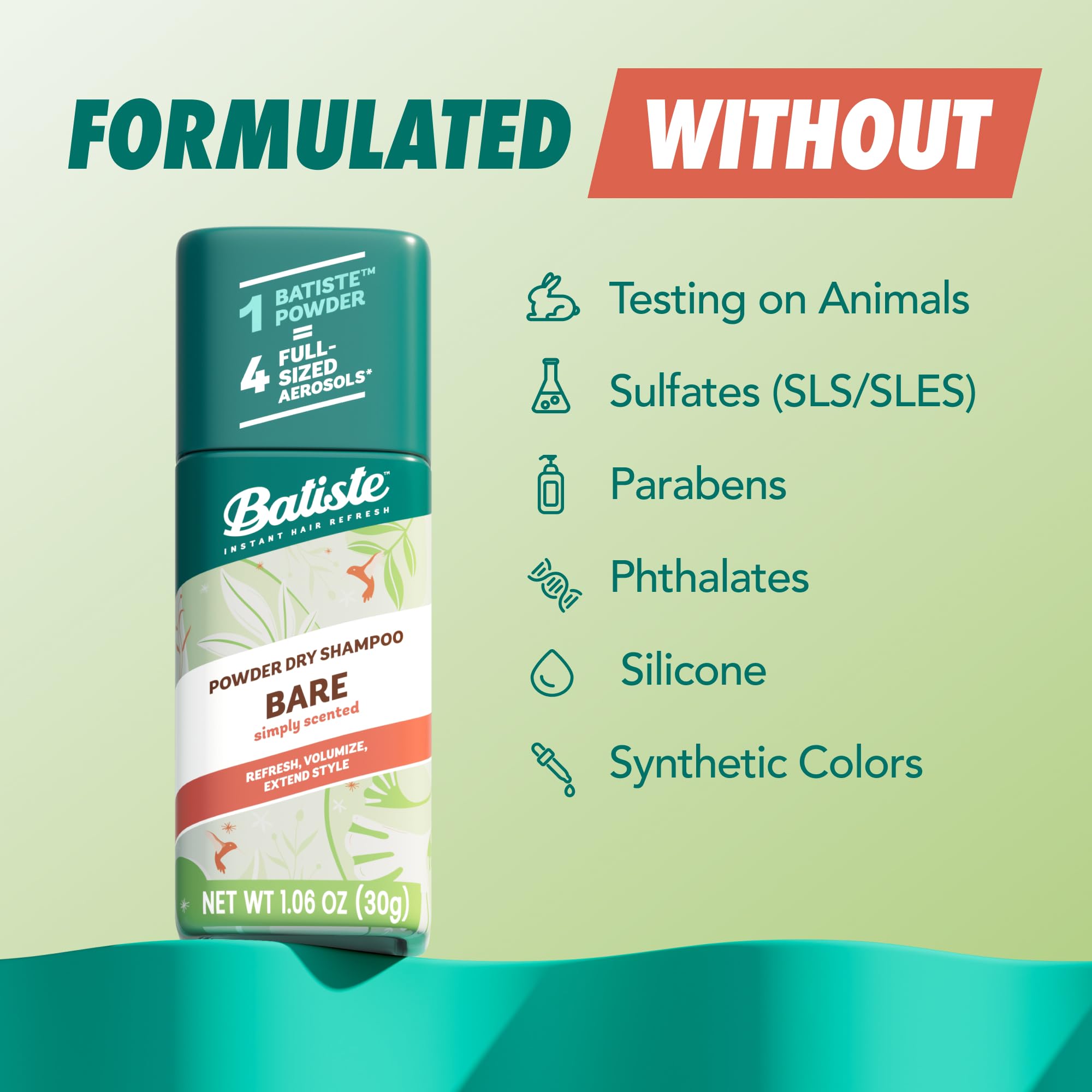 Batiste Bare Polvo Seco, añade volumen y cuerpo al peinado