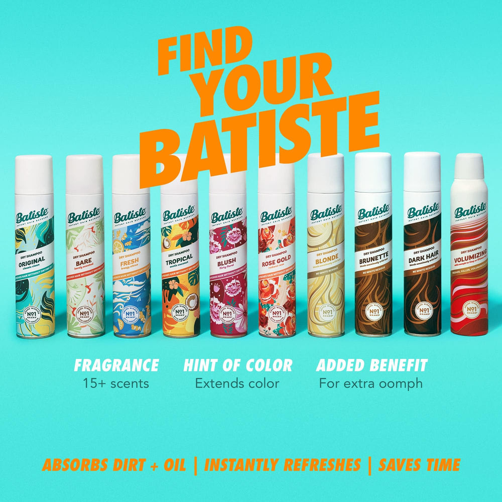 Batiste Champú Seco Tropical, entre lavados, mantiene el cabello cuidado.
