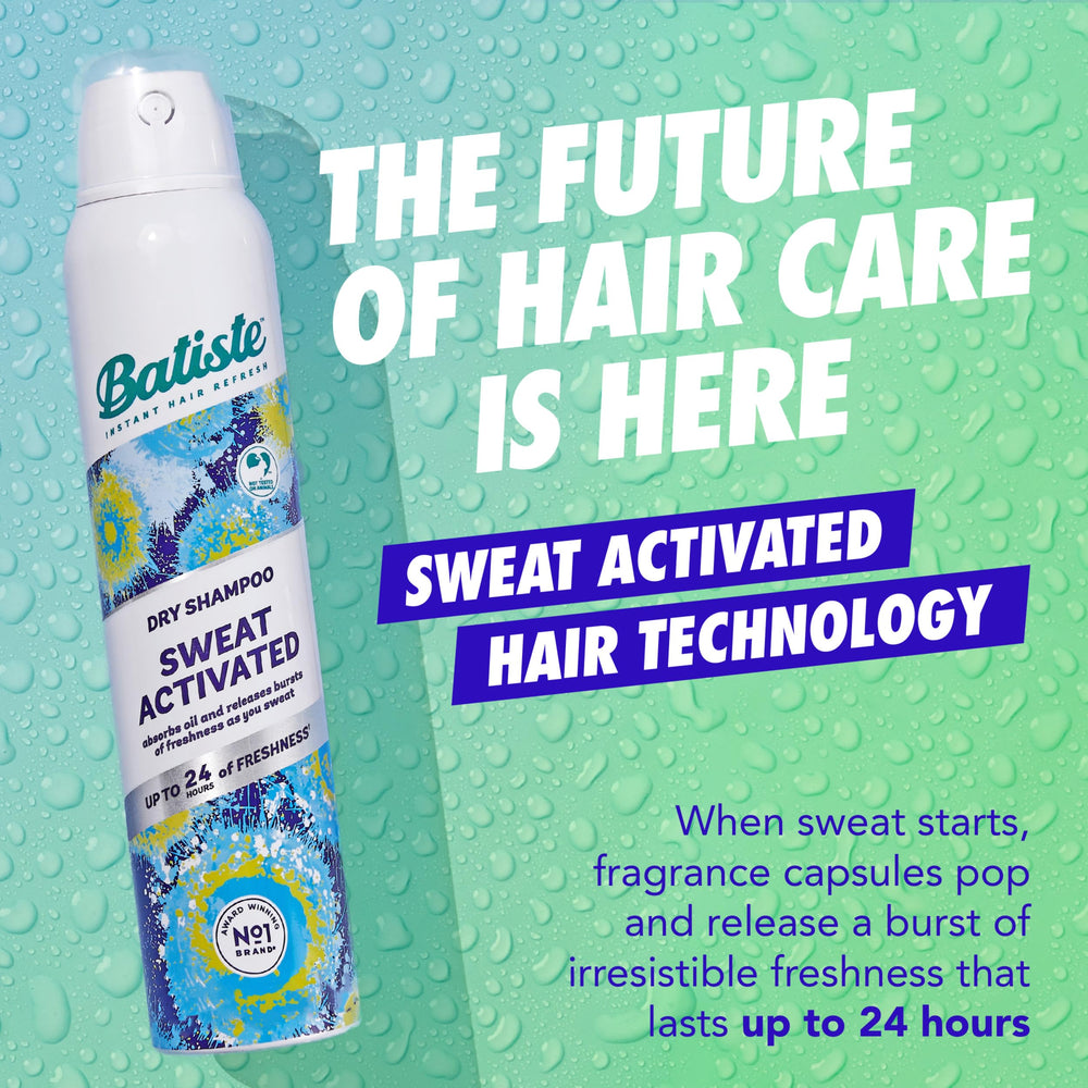 Batiste Champú en Seco Activado por Sudor rocía las raíces para frescura