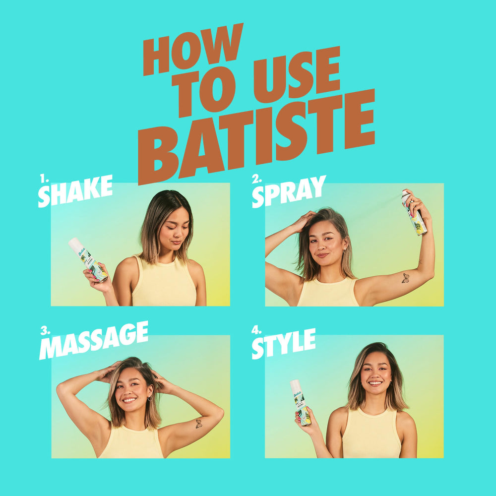 Batiste champu seco oscuro - sin residuos blancos al peinar