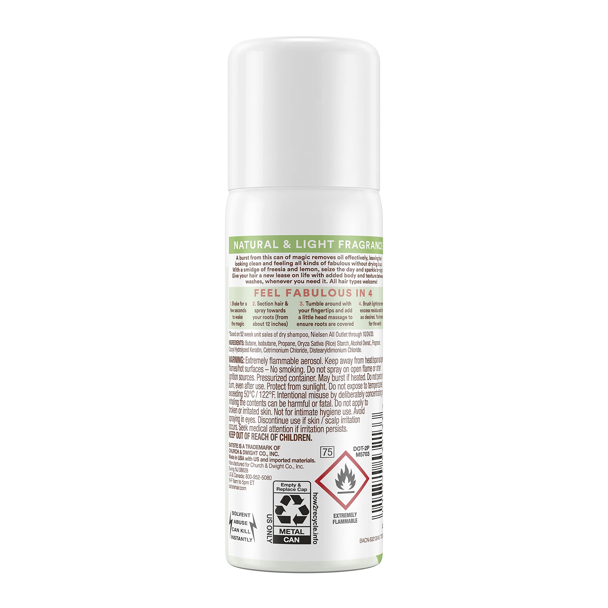 Batiste Bare Mini limpieza rápida entre lavados para look sin esfuerzo