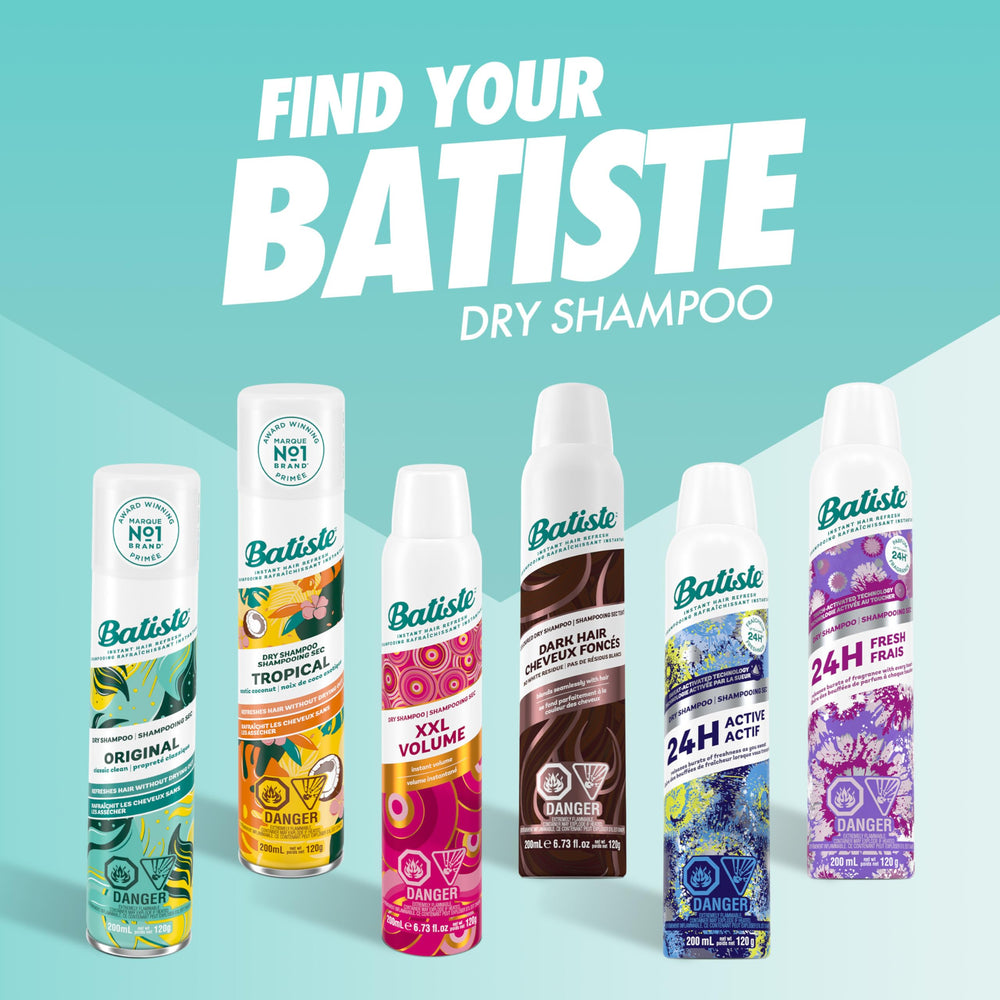 Batiste Cherry dry shampoo adds texture and volume without water.