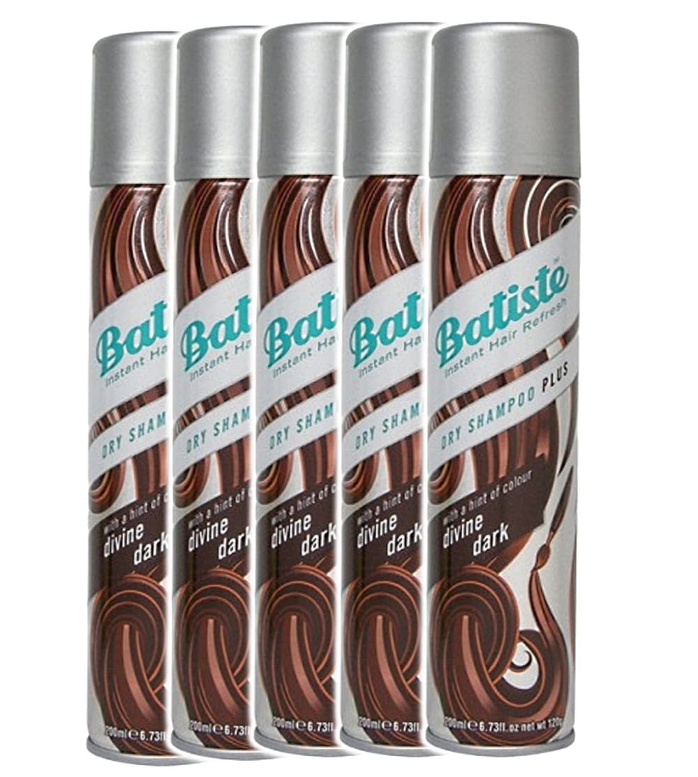 Batiste Dark & Deep Brown dry shampoo bottle for quick oil absorption and refreshed roots.