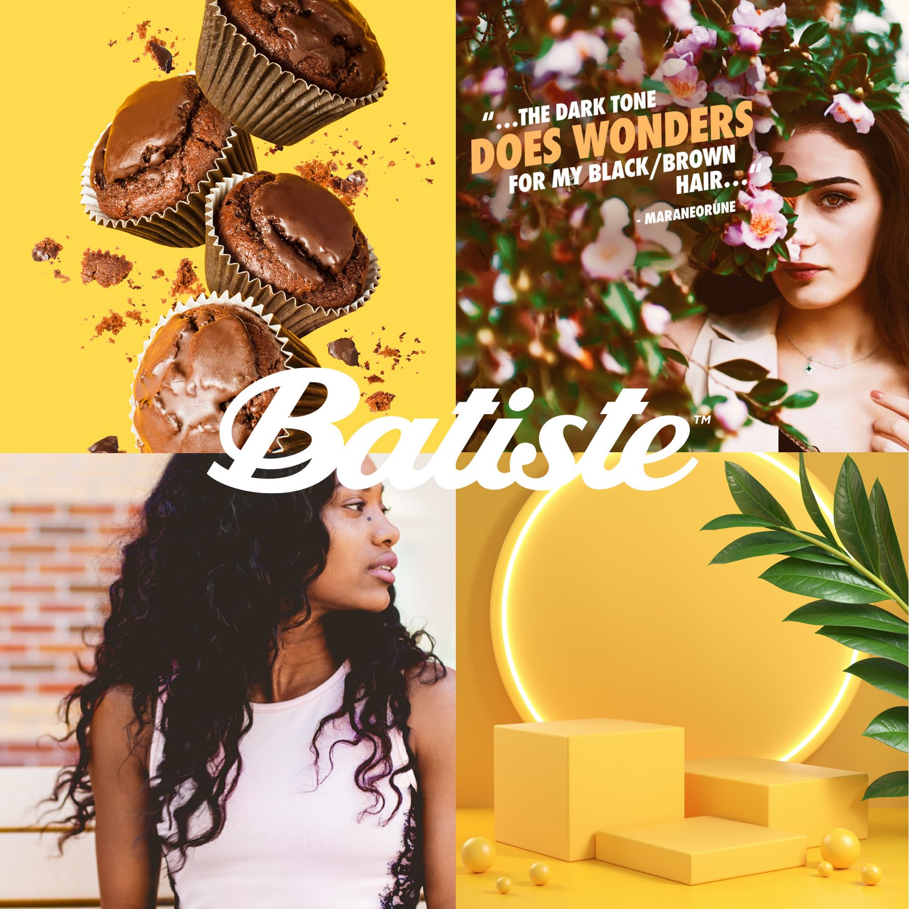 Batiste Dark Dry Shampoo travel-pack shown for on-the-go refreshing.
