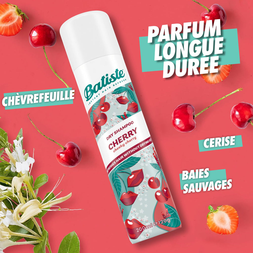 Batiste Dry Cherry after-use hair with added body and texture.