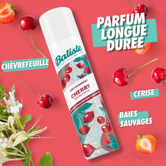 Batiste Dry Cherry after-use hair with added body and texture.