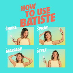 Batiste champú seco Bare, absorbe grasa en raíces para cabello limpio.