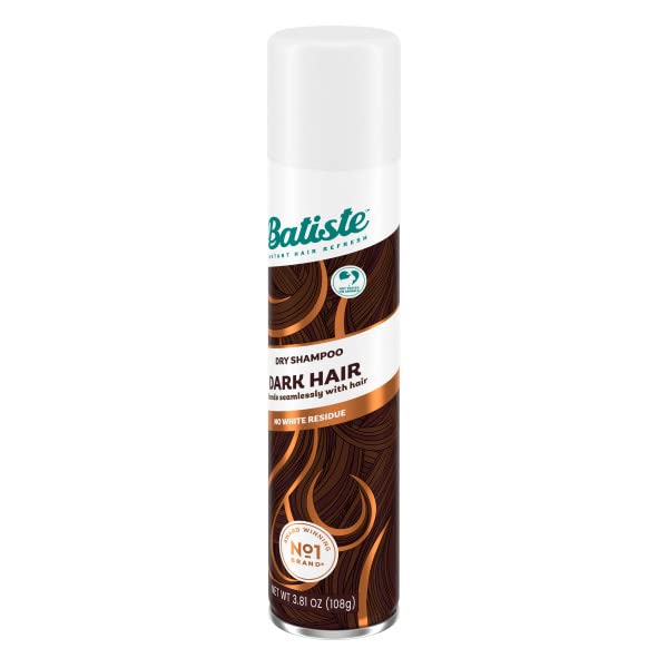 Batiste Dry Shampoo bottle in use for quick hair refresh.