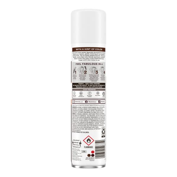 Batiste Dry Shampoo bottle spray action demonstrates easy application.