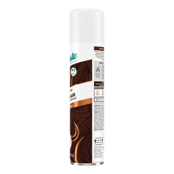 Store shelf shot of Batiste Dry Shampoo Dark & Deep Brown.