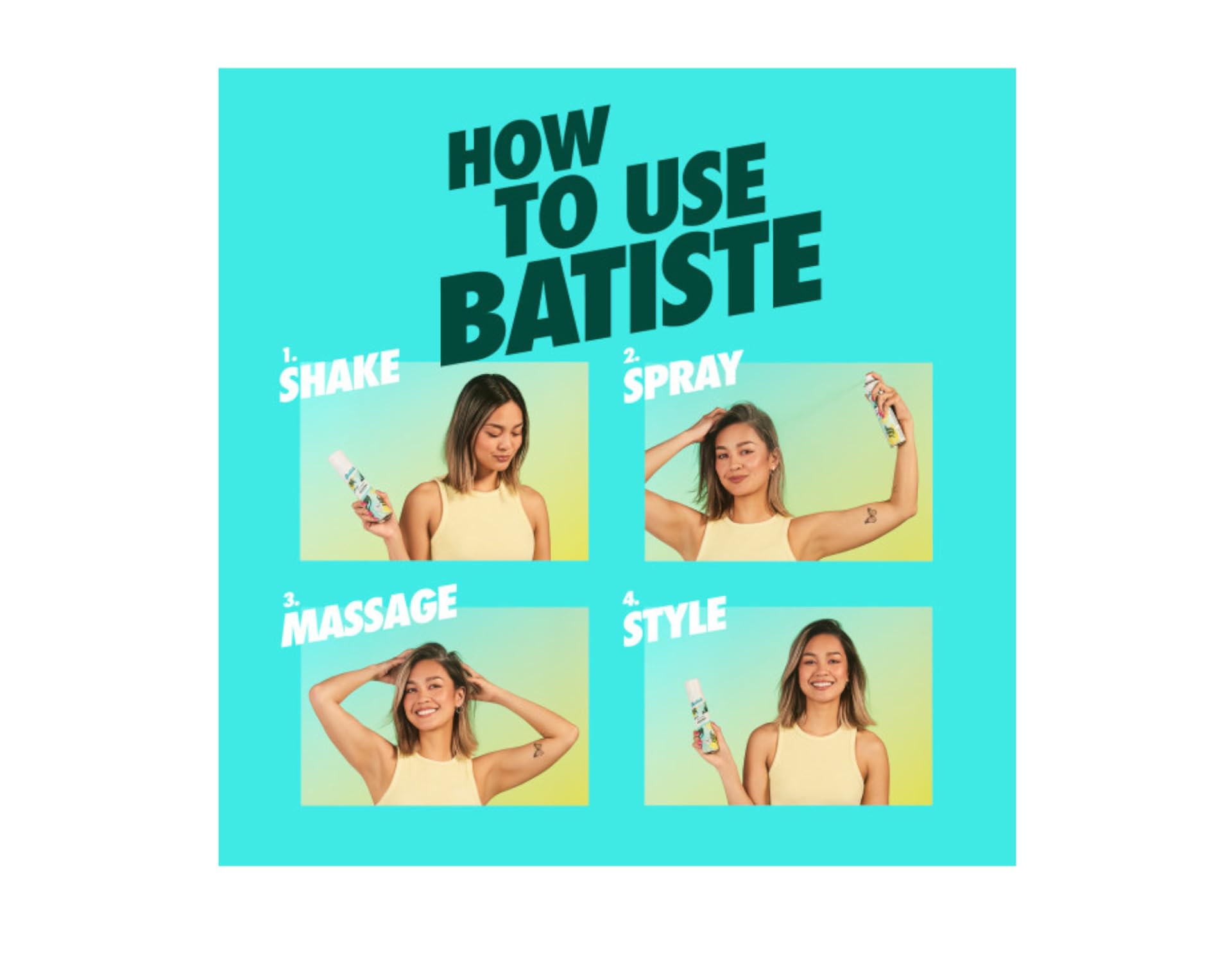 Batiste Dry Shampoo Original on-mirror display ready for use