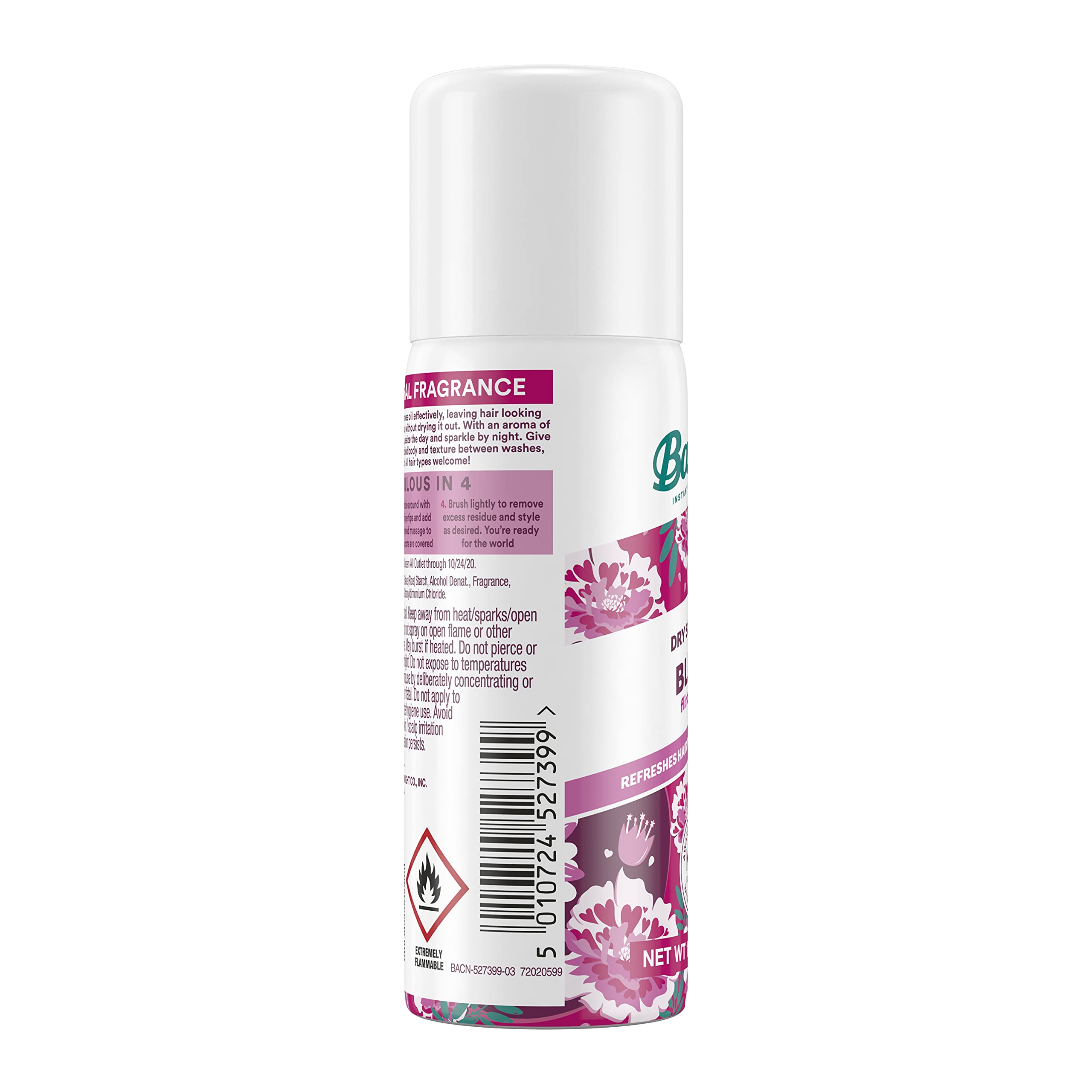 Batiste Floral y Frutal Rosado, aplicación rápida que controla el aceite entre lavados.