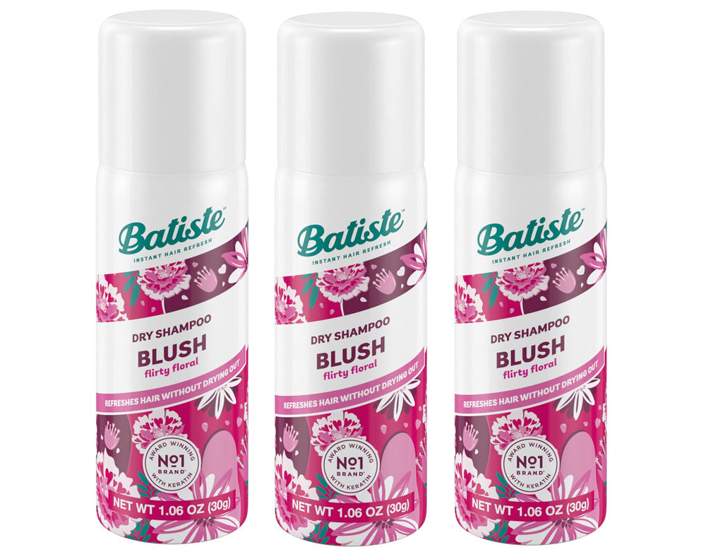 Batiste champú seco Floral y Frutal Rosado, botella para refrescar el peinado rápidamente.